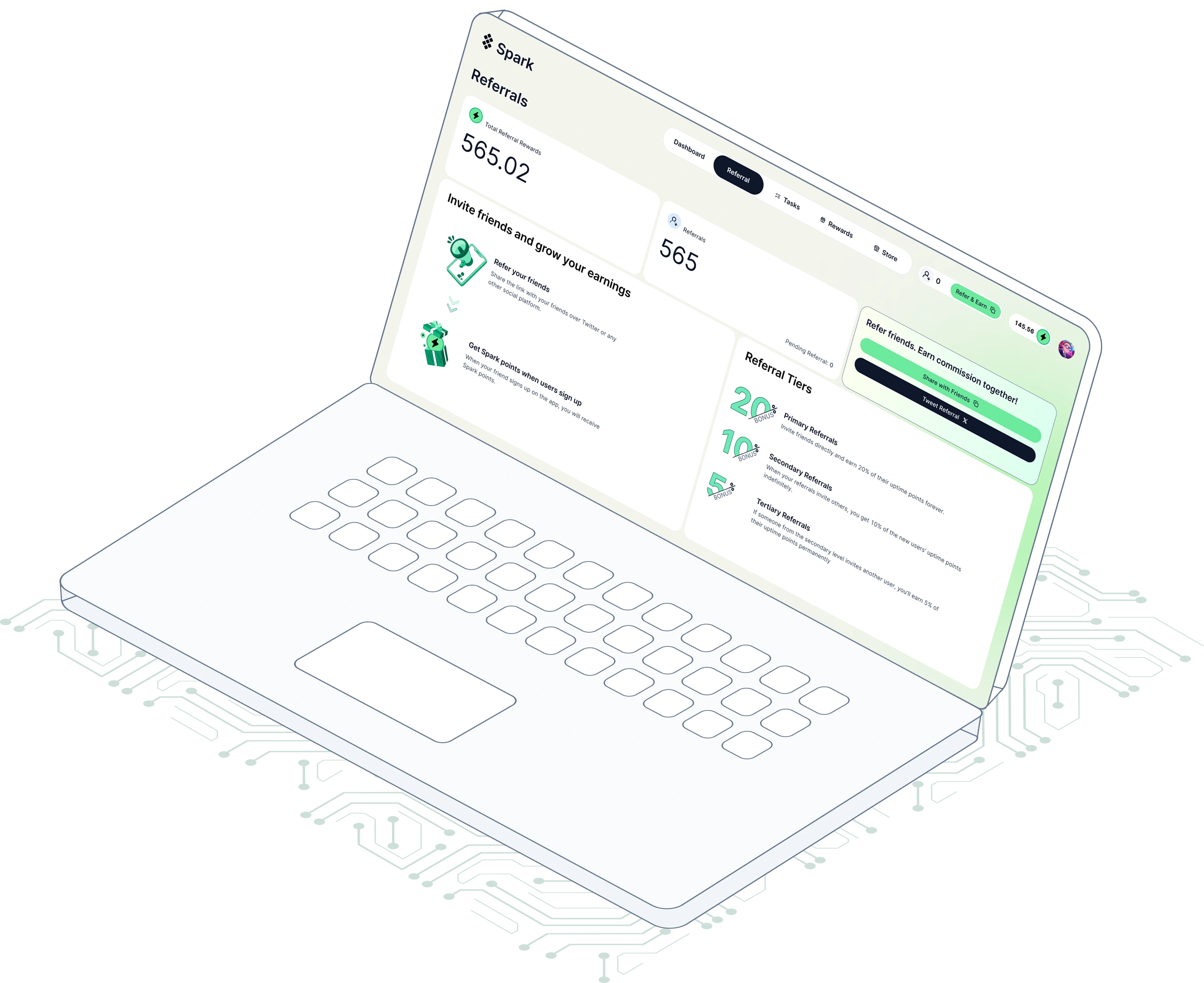 SparkChain Referral Dashboard